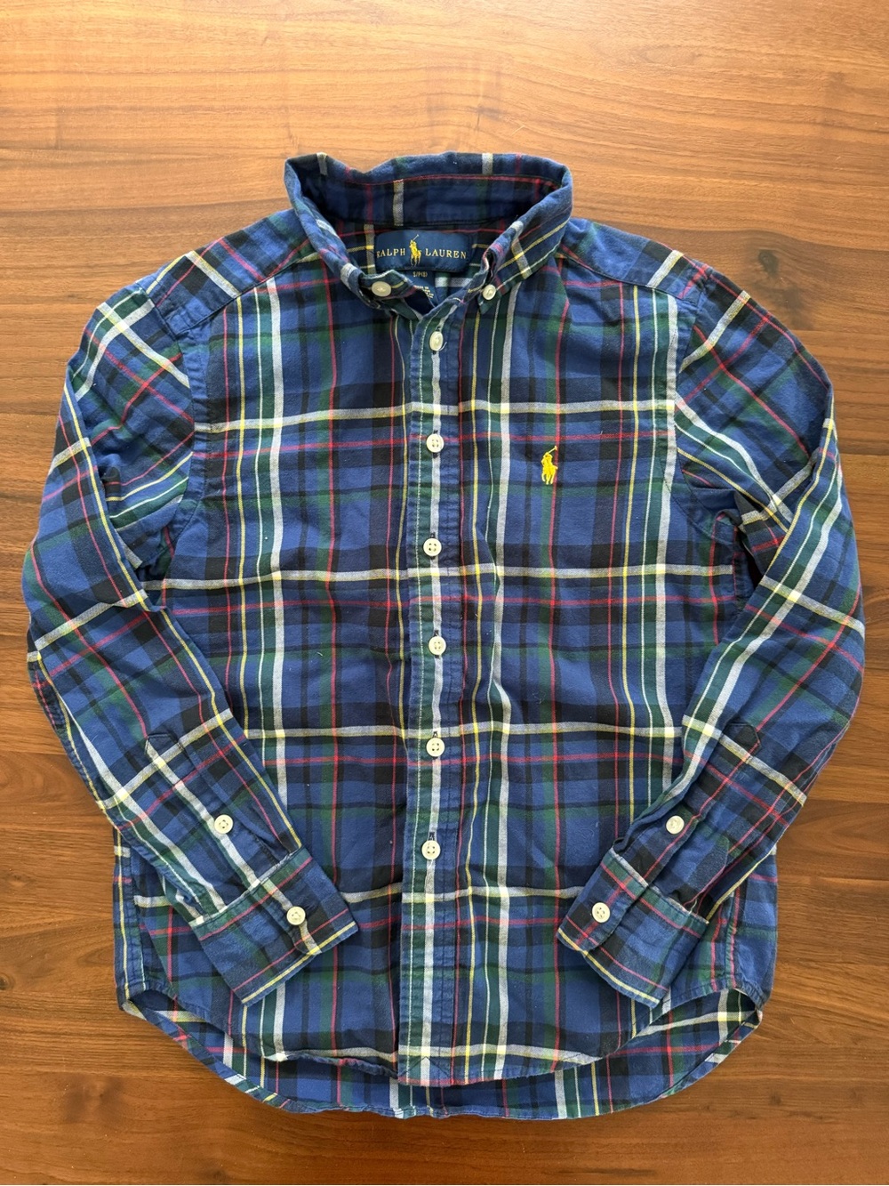 Ralph Lauren Boys Plaid Button Down Shirt | Size 8 | 100% Cotton